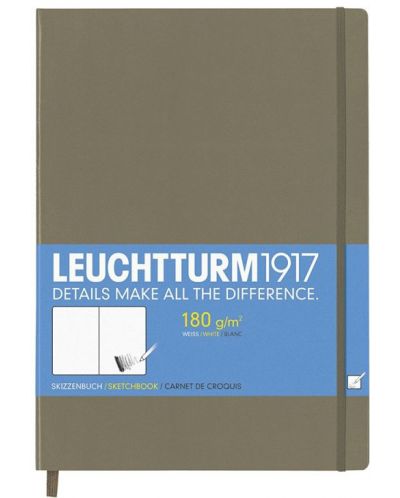 Agenda Leuchtturm1917 Sketchbook Master - A4+, pagini albe, Tuape - 1
