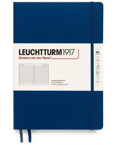 Caiet Leuchtturm1917 Composition - B5, albastru, liniat, copertă rigidă - 1