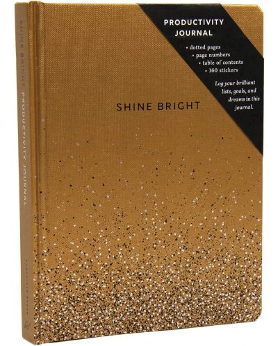 Caiet Chronicle Books Shine Bright - Auriu, 96 de foi - 2