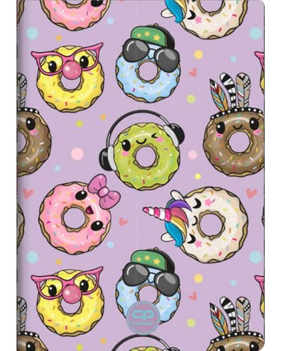Cool Pack Happy Donuts Notebook - A5, linii largi, 60 de coli - 1
