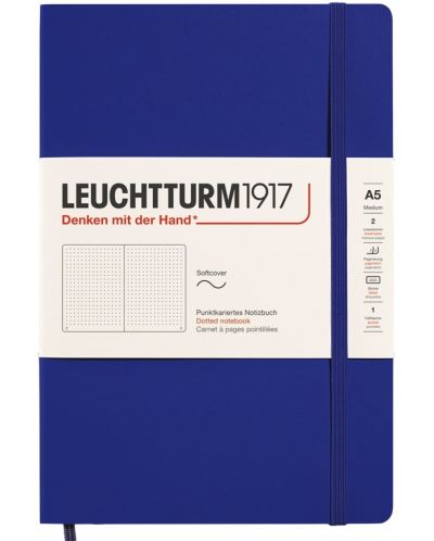 Caiet Leuchtturm1917 New Colours - A5, puncte, Ink, copertă moale - 1
