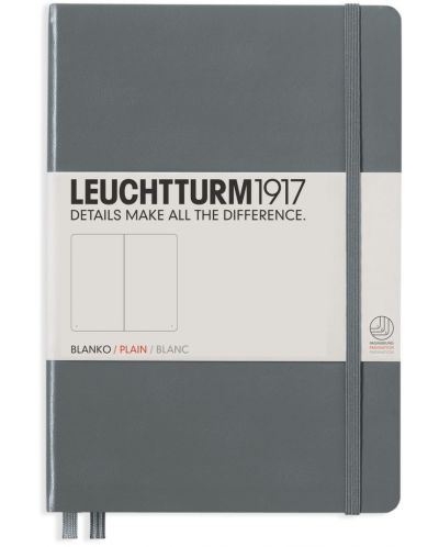 Agenda Leuchtturm1917 - А5, pagini albe, Anthracite - 1