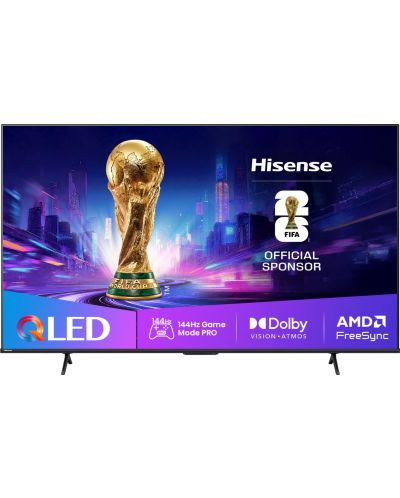 Televizor smart Hisense - E7Q Pro, 65'', QLED, 4K, 144Hz, negru