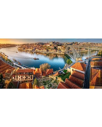 Puzzle panoramic Castorland de 4000 piese - Ultimul soare peste Porto - 2