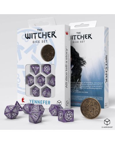 Set de zaruri The Witcher Dice Set: Yennefer - Lilac and Gooseberries - 4