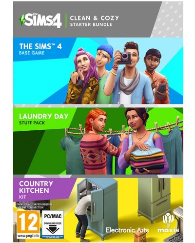 The Sims 4 + Clean and Cozy Starter Bundle Expansion - cod in cutie (PC) - 1