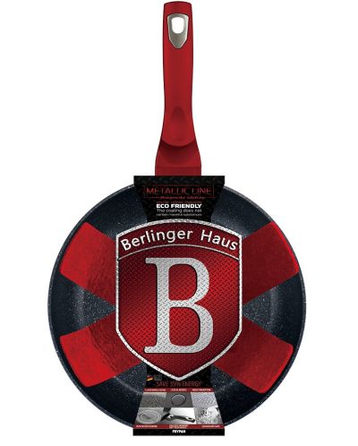 Tigaie Berlinger Haus - Metallic Line Burgundy Edition, 28 cm, cu protector - 4