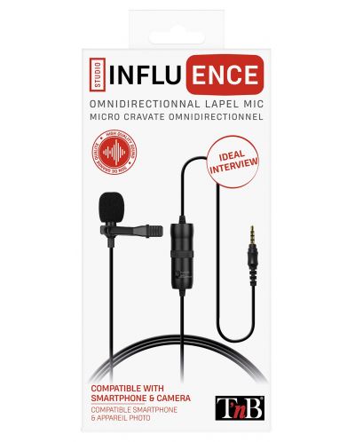 Microfon TNB - Influence, jack 3,5 mm, negru - 4