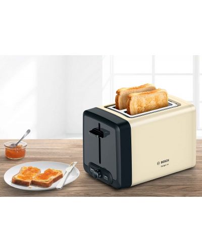 Prăjitor de pâine Bosch - TAT4P427, 970 W, 5 trepte, bej - 2
