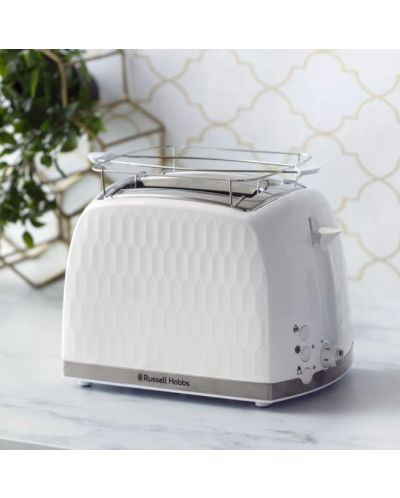 Prajitor de paine Russell Hobbs - Honeycomb 2S, 850W, 4 trepte prajire, alb - 3