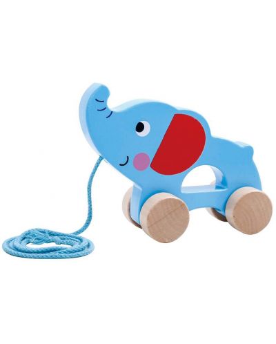 Tooky Toy Jucarie din lemn de tras Elephant - 1