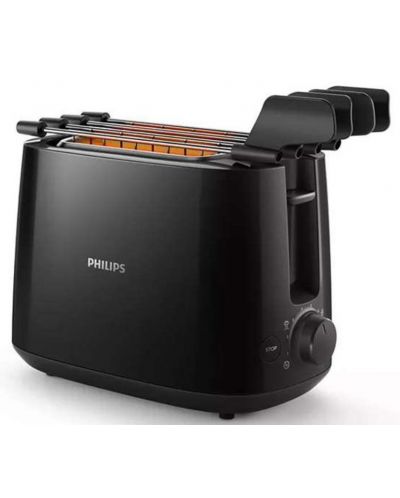 Prăjitor de pâine Philips - HD2583/90, 650W, 8 viteze, negru - 1