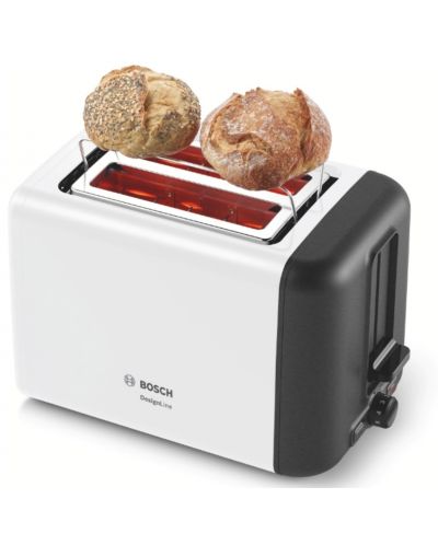 Prăjitor de pâine Bosch - TAT3P421, 970 W, 5 trepte, alb - 3