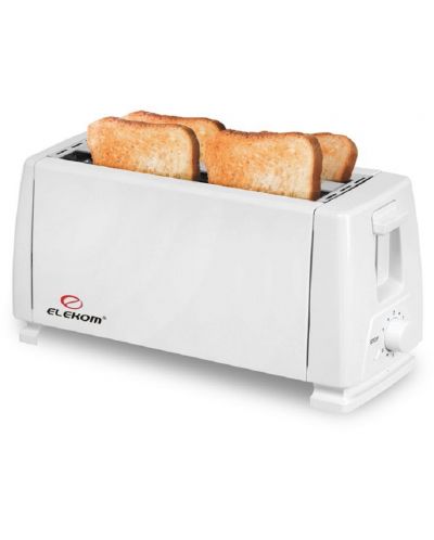 Prăjitor de pâine Elekom - 003, 1300 W, 6 viteza, alb - 2