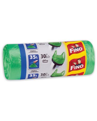 Saci de gunoi Fino - Color, 35 L, 30 buc, verde - 1