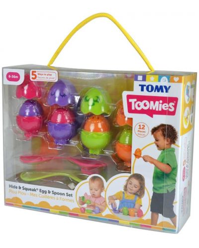 Jucărie Tomy Toomies - Ascunde și descoperă ouăle, cu linguri - 8