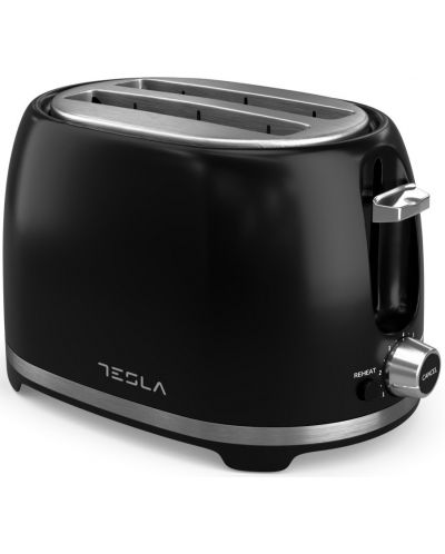 Prajitor de paine Tesla - TS200BX, 850W, 7 nivele de rumenire, negru/argintiu - 2