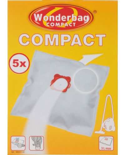 Sac de praf pentru aspirator Rowenta - Wonderbag Compact, 3 l, alb - 3