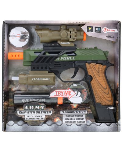Set de joaca Toi Toys - Pistol modular, cu sunet si lumina - 1