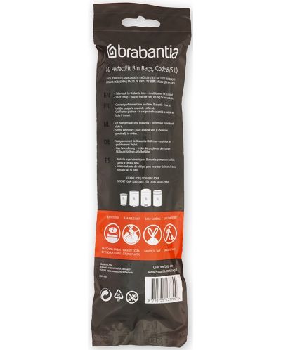 Sac pentru gunoi Brabantia - PerfectFit, mărime B, 5 l, 10 buc - 2