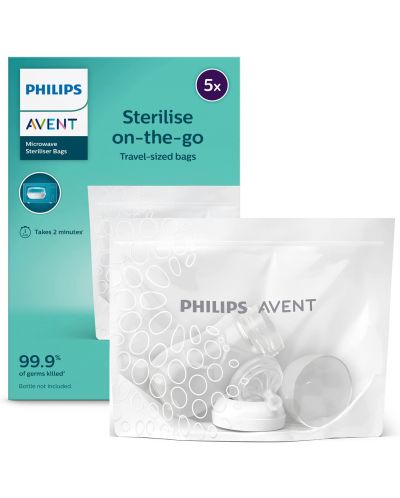 Plicurile pentru sterilizare la microunde Philips Avent - 5 buc - 1