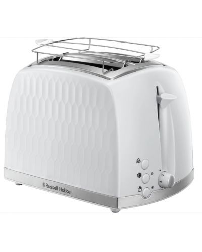 Prajitor de paine Russell Hobbs - Honeycomb 2S, 850W, 4 trepte prajire, alb - 6