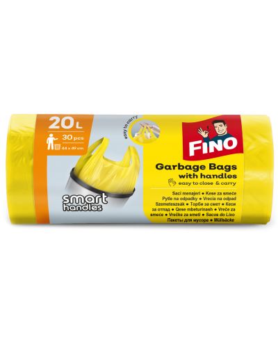 Saci de gunoi Fino - Color, 20 L, 30 buc, galbene - 1
