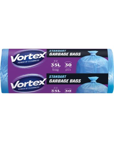 Saci de gunoi Vortex - Standard, 35 l, 30 buc., albaștri - 1