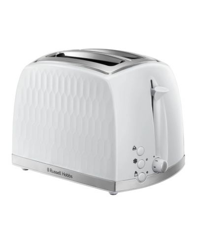 Prajitor de paine Russell Hobbs - Honeycomb 2S, 850W, 4 trepte prajire, alb - 1