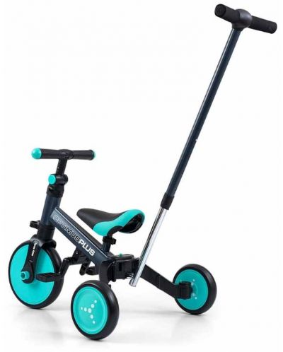 Tricicletă cu control parental 4 în 1 Milly Mally - Optimus Plus, verde - 2