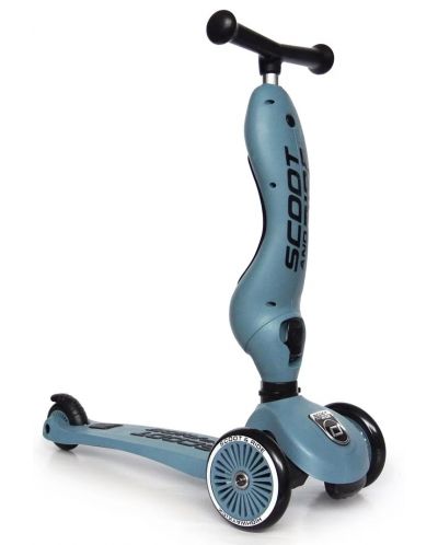 Trotinetă și bicicletă de echilibru 2 în 1 Scoot&Ride - Highwaykick, albastru de oțel - 1