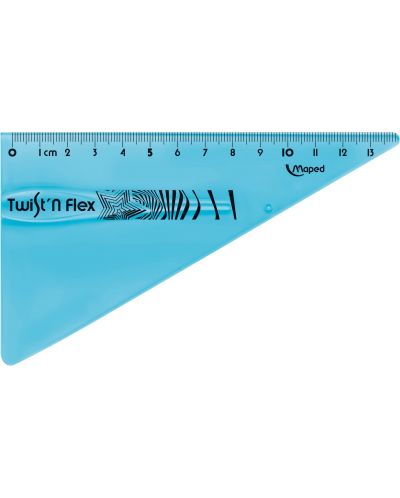 Triunghi Maped Twist'n Flex - 15 cm, albastru - 2