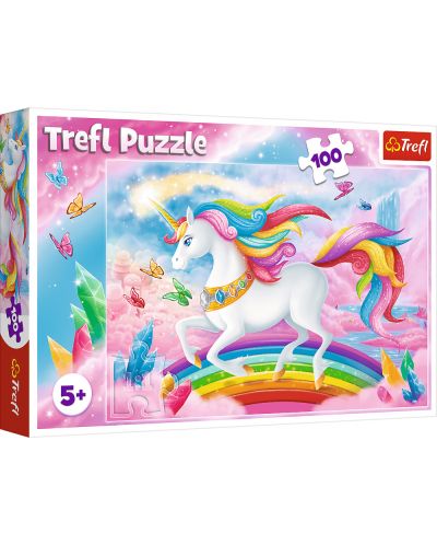 Puzzle Trefl de 100 piese - Lumea de cristal a unicornilor - 1