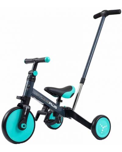 Tricicletă cu control parental 4 în 1 Milly Mally - Optimus Plus, verde - 1