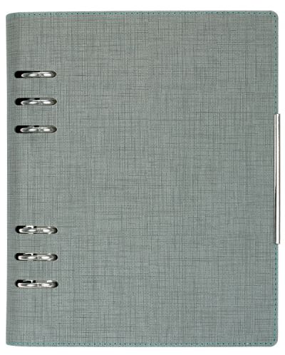 Caiet-agenda din piele Trend А5 - Albastra, cu inele si mecanism - 1