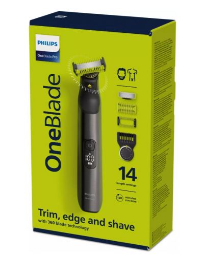 Trimmer Philips - OneBlade Pro Face and Body, negru - 2