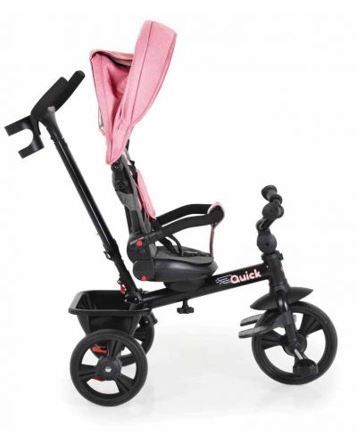 Tricicletă cu spătar reglabil Byox - Quick, roz - 5