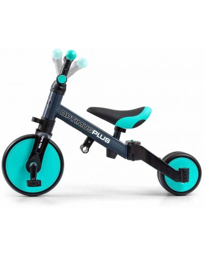 Tricicletă cu control parental 4 în 1 Milly Mally - Optimus Plus, verde - 7