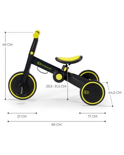 Triciclu 3 în 1 KinderКraft - 4trike, Black - 7