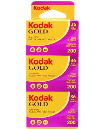Photo film Kodak - Gold 135, ISO 200, 36exp, 3buc. - 1