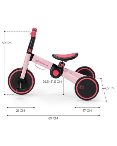 Triciclu 3 în 1 KinderКraft - 4trike, Pink - 7