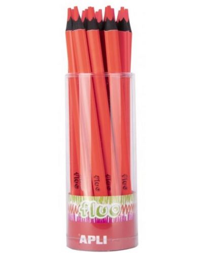 Creion colorat Apli - Jumbo Neon, rosu - 1