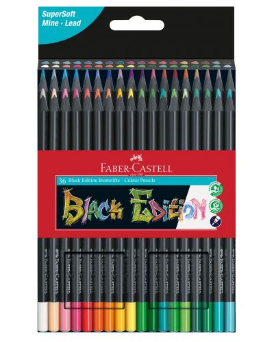 Creioane colorate Faber-Castell Black Edition - 36 culori - 1