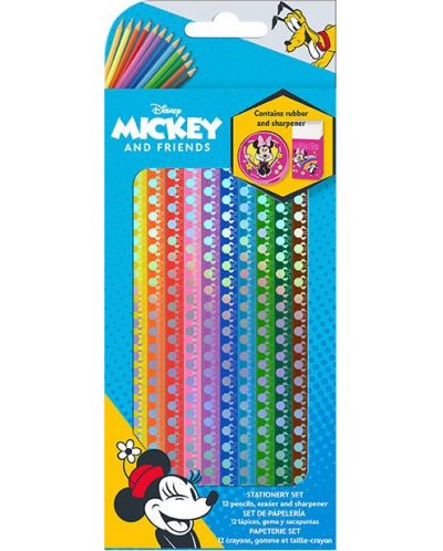 Creioane colorate Kids Licensing - Minnie Mouse, 12 culori - 1