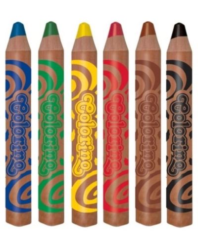Creioane colorate Colorino Kids - Jumbo, 6 culori - 1