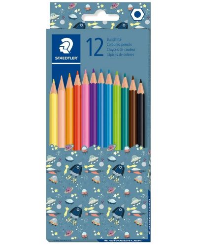 Creioane colorate Staedtler Pattern 175 - 12 culori, sortiment - 1