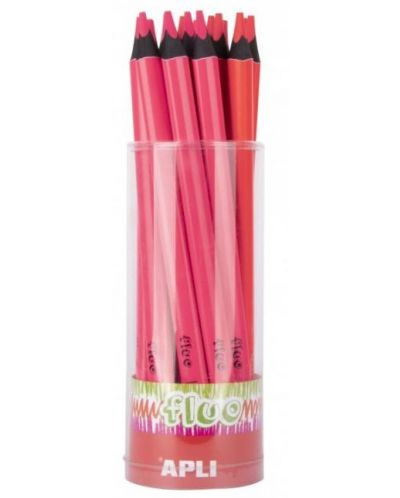 Creion colorat Apli - Jumbo Neon, roz - 1