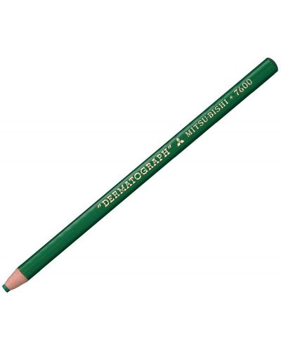 Creion colorat Uni Dermatograf - verde, pe baza de ulei - 1