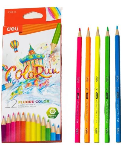 Creioane colorate Deli Colorun - EC128-12, 12 culori - 2