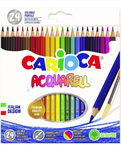 Creioane colorate Carioca - 24 de culori, acuarela - 1